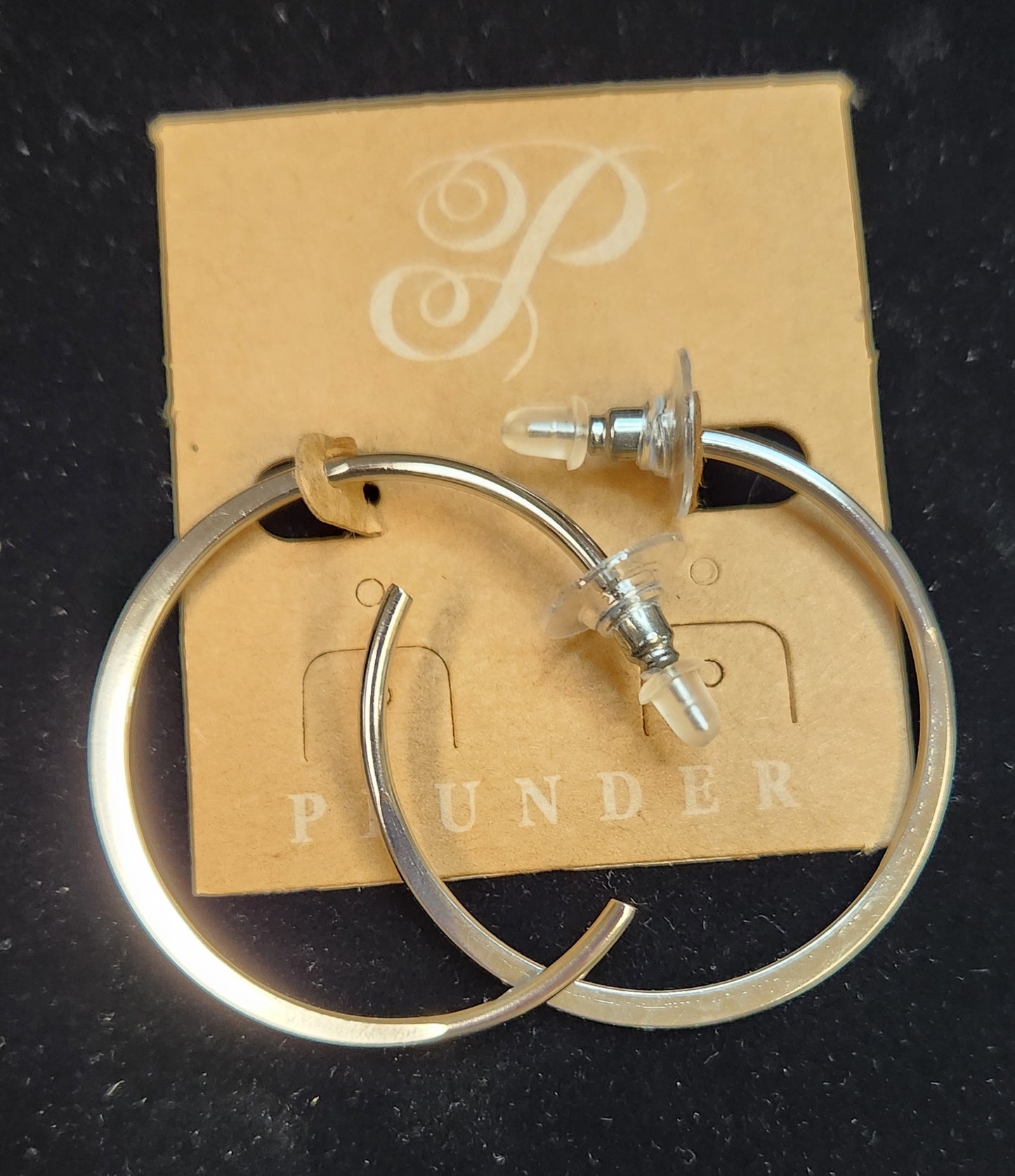 Ridge Silver Hoop Earrings