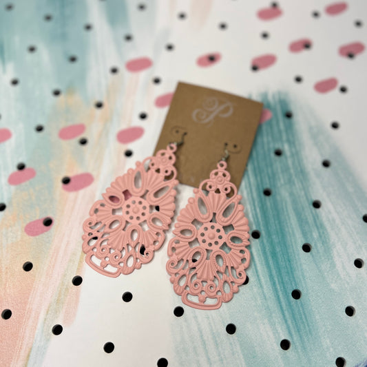 Pink Salmon Earrings